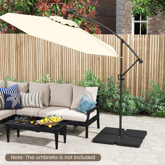 Patio Offset Umbrella Base with Easy-Fill Spouts LuxuryLifeWay Online Store