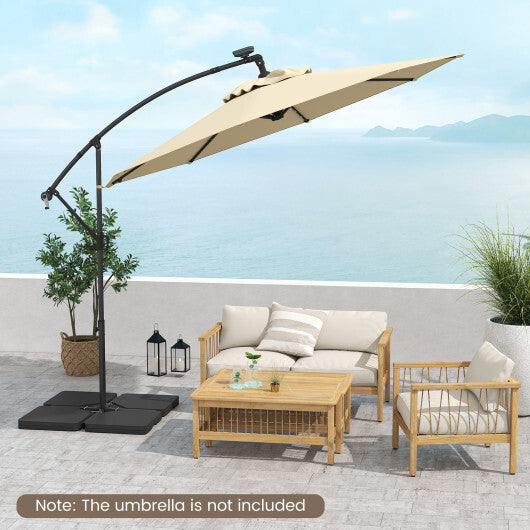 Patio Offset Umbrella Base with Easy-Fill Spouts LuxuryLifeWay Online Store