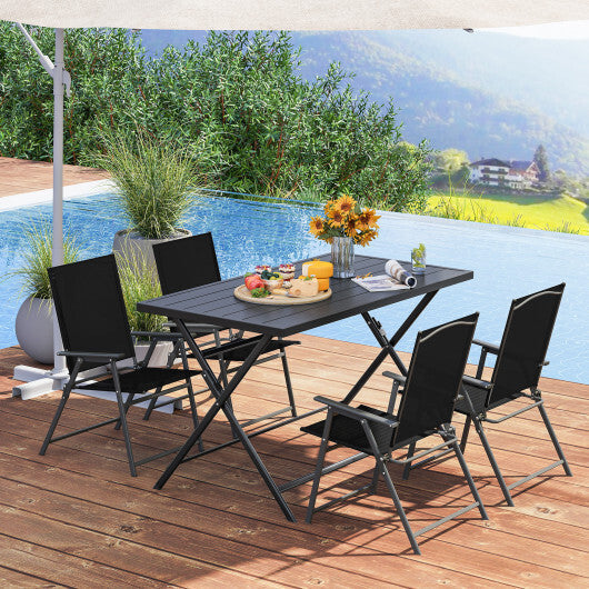 5-Piece Foldable Outdoor Dining Set for Backyard Garden Deck LuxuryLifeWay Online Store