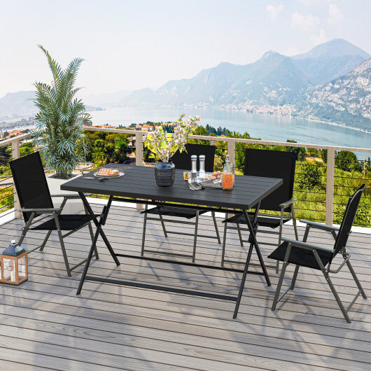 5-Piece Foldable Outdoor Dining Set for Backyard Garden Deck LuxuryLifeWay Online Store