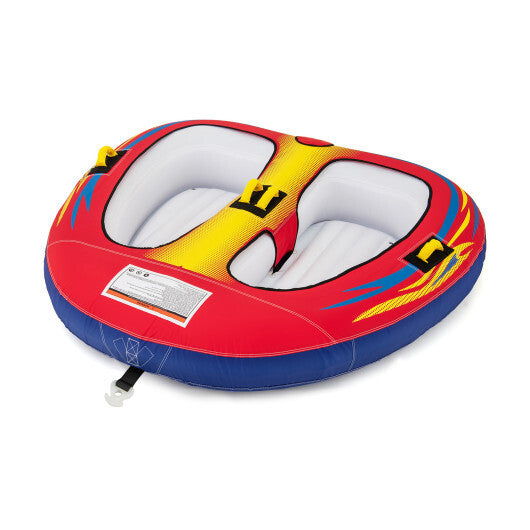 1 or 2 Person Inflatable Towable Tube for Boating with Drainage LuxuryLifeWay Online Store