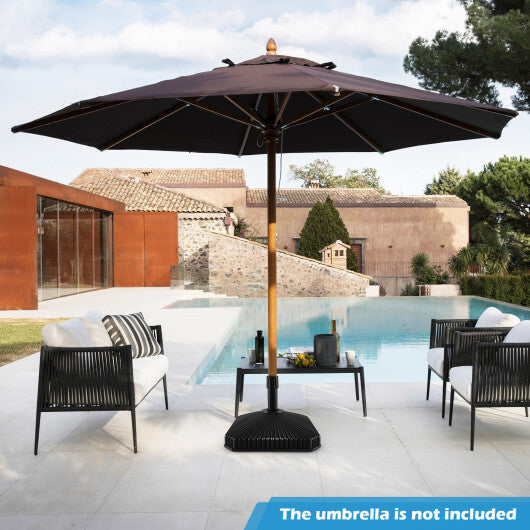 Fillable Umbrella Base with Shell Texture and 3 Coupler Sizes-Black LuxuryLifeWay Online Store