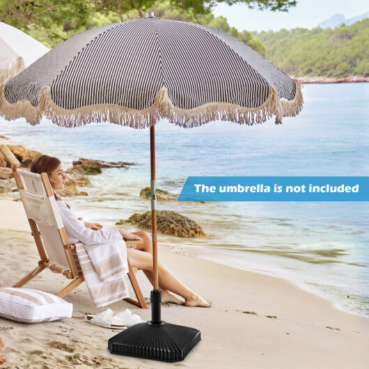 Fillable Umbrella Base with Shell Texture and 3 Coupler Sizes-Black LuxuryLifeWay Online Store