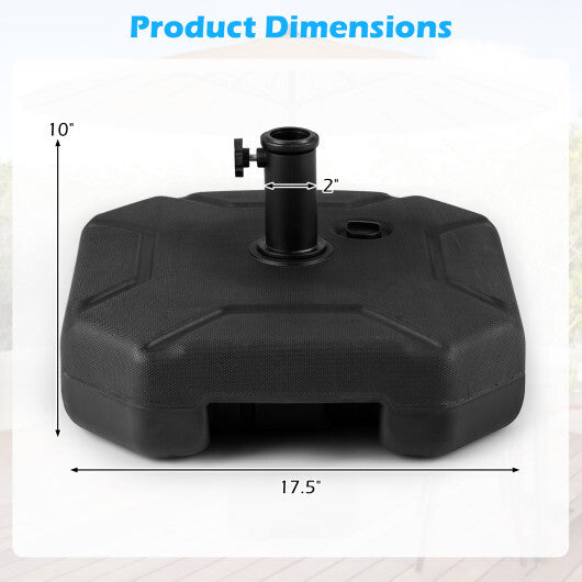 17 Inch 88 LBS Heavy-Duty Fillable Umbrella Base with Handle LuxuryLifeWay Online Store