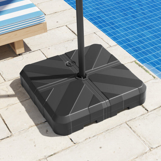Weighted Offset Umbrella Base with Cross Bracket and Cut-out Handles LuxuryLifeWay Online Store