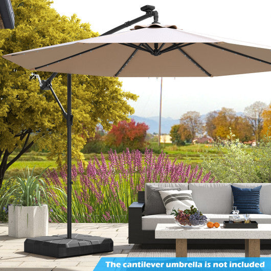 Weighted Offset Umbrella Base with Cross Bracket and Cut-out Handles LuxuryLifeWay Online Store