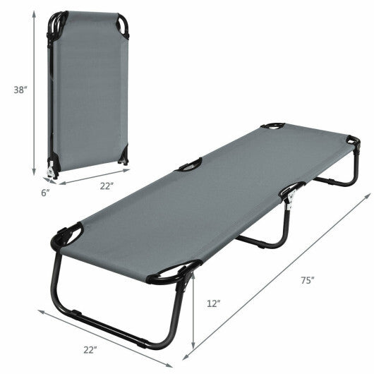 Outdoor Folding Camping Bed for Sleeping Hiking Travel-Gray - Color: Gray LuxuryLifeWay Online Store