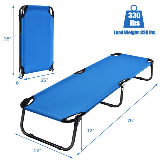Folding Camping Bed Outdoor Portable Military Cot Sleeping Hiking LuxuryLifeWay Online Store
