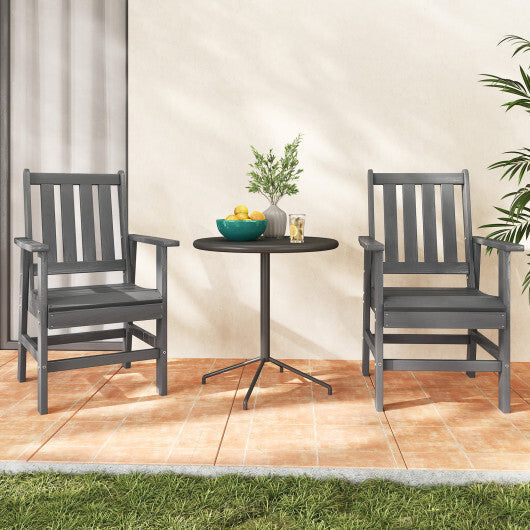7 Pieces Patio Dining Set Outdoor HDPE Weather Resistant Table and Chairs Set-Black LuxuryLifeWay Online Store