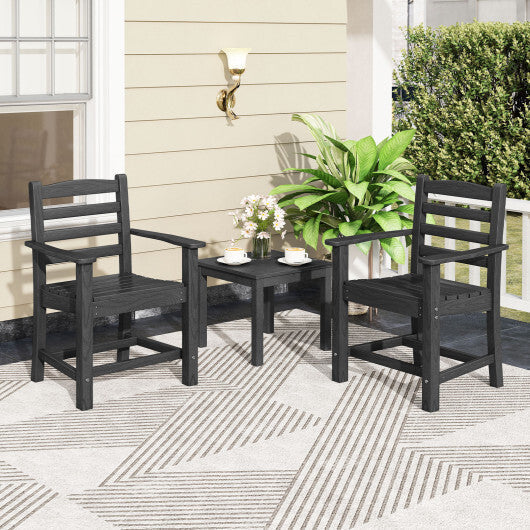 6 Pieces Patio Dining Bench Set Outdoor HDPE Weather Resistant Table and Chairs Set-Grey LuxuryLifeWay Online Store