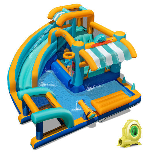 Inflatable Water Slide Bounce House Kids Jump Castle with 735W Blower LuxuryLifeWay Online Store