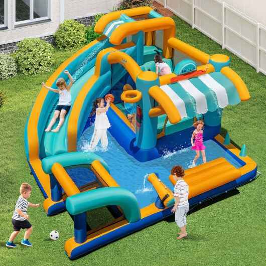 Inflatable Water Slide Bounce House Kids Jump Castle with 735W Blower LuxuryLifeWay Online Store
