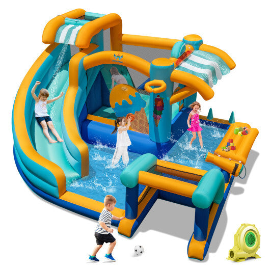Inflatable Water Slide Bounce House Kids Jump Castle with 735W Blower LuxuryLifeWay Online Store