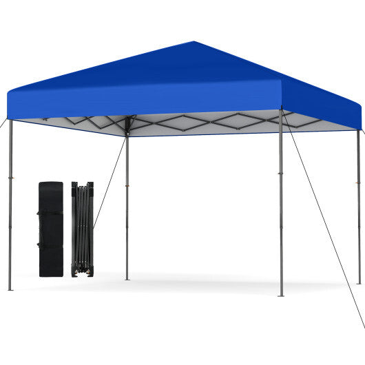 10 X 10 Feet Pop up Canopy Tent with Portable Carrying Bag and 8 Stakes-Blue LuxuryLifeWay Online Store