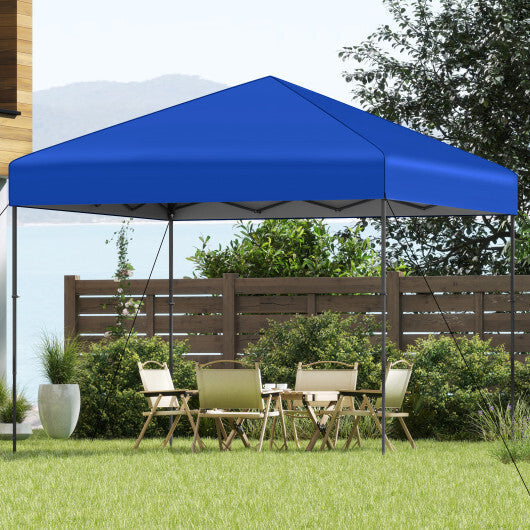 10 X 10 Feet Pop up Canopy Tent with Portable Carrying Bag and 8 Stakes-Blue LuxuryLifeWay Online Store