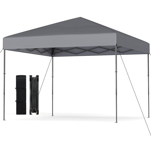 10 X 10 Feet Pop up Canopy Tent with Portable Carrying Bag and 8 Stakes-Blue LuxuryLifeWay Online Store