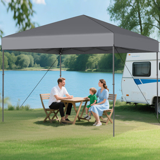 10 X 10 Feet Pop up Canopy Tent with Portable Carrying Bag and 8 Stakes-Blue LuxuryLifeWay Online Store