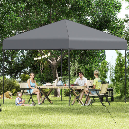 10 X 10 Feet Pop up Canopy Tent with Portable Carrying Bag and 8 Stakes-Blue LuxuryLifeWay Online Store