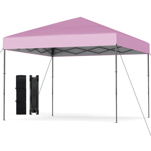 10 X 10 Feet Pop up Canopy Tent with Portable Carrying Bag and 8 Stakes-Blue LuxuryLifeWay Online Store