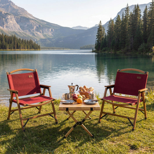 Portable and Lightweight Folding Camping Chair for Patio Picnic Leisure Fishing Travel Beach-Red LuxuryLifeWay Online Store