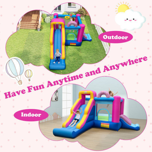 Inflatable Bounce House with Slides and Basketball Hoop (without Blower) LuxuryLifeWay Online Store