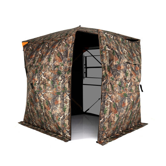 3-4 Person Hunting Blind 270 See-Through Pop-up Ground Blind with Full-Open Swing Door LuxuryLifeWay Online Store