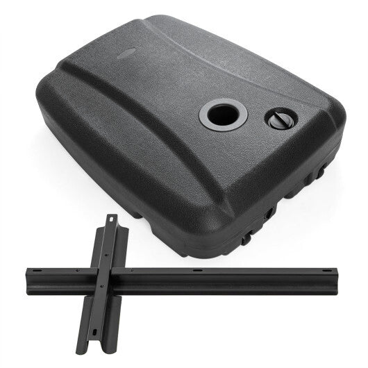 220 LBS Cantilever Patio Umbrella Base Stand withWheels Fillable offset Umbrella Stand-Black LuxuryLifeWay Online Store