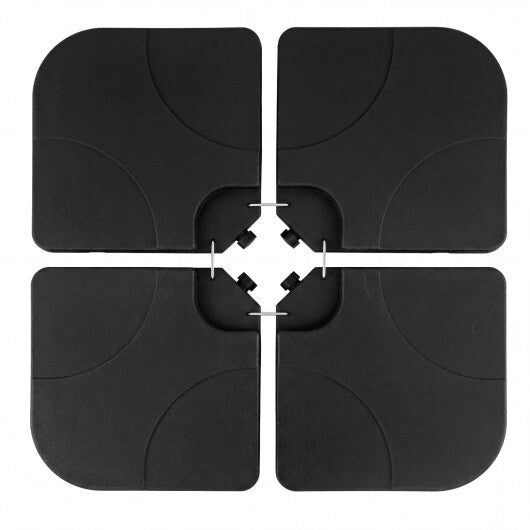 4-Piece Cantilever Offset Base 164 LBS Heavy-Duty Square with U-Locking Pins-Black LuxuryLifeWay Online Store