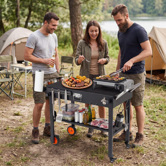 Folding Grill Cart for 17 and 22 Inch Griddles with Heat-Resistant Mat LuxuryLifeWay Online Store