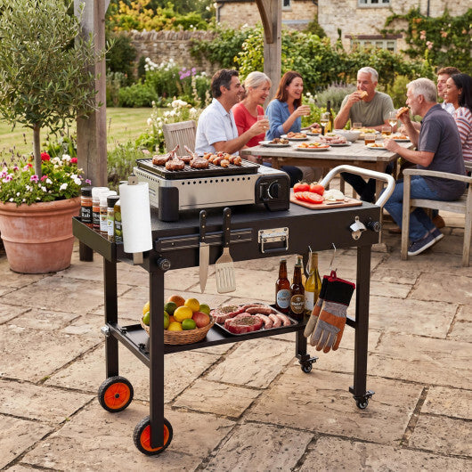 Folding Grill Cart for 17 and 22 Inch Griddles with Heat-Resistant Mat LuxuryLifeWay Online Store