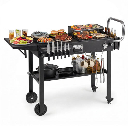 Outdoor Grill Cart  Foldable Grilling Table for Blackstone Griddle with 31" x 17" Tabletop LuxuryLifeWay Online Store