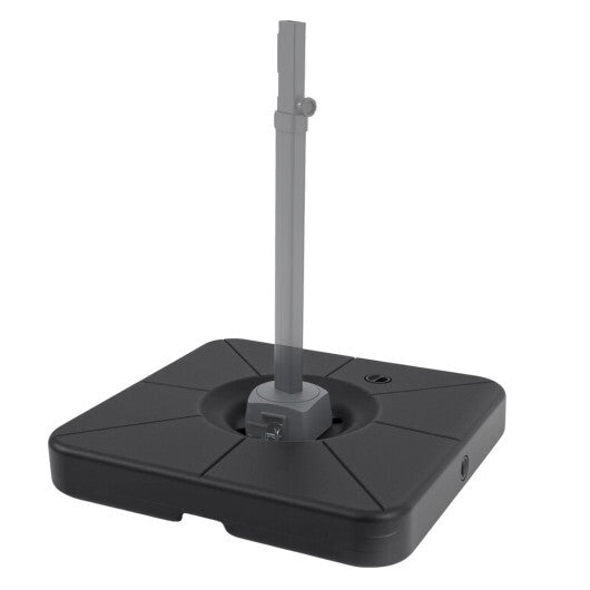 Cantilever Patio Umbrella Base 220 LBS Water and Sand Fillable Weighted Stand-Black LuxuryLifeWay Online Store