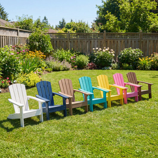 Set of 2 Kid's Adirondack Chair with with High Backrest and Armrests-Pink LuxuryLifeWay Online Store