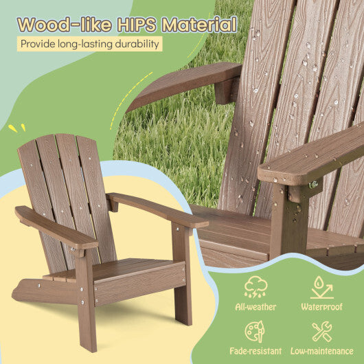 Set of 2 Kid's Adirondack Chair with with High Backrest and Armrests-Pink LuxuryLifeWay Online Store