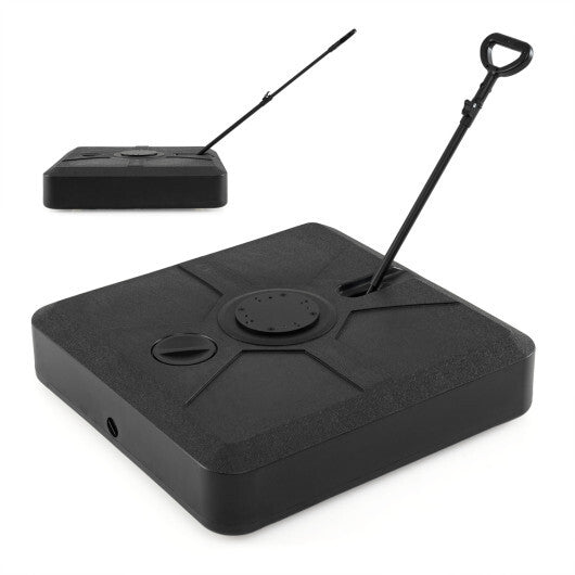 330 lbs Weighted Cantilever Umbrella Base with Wheels and Retractable Pull Rod-Black LuxuryLifeWay Online Store