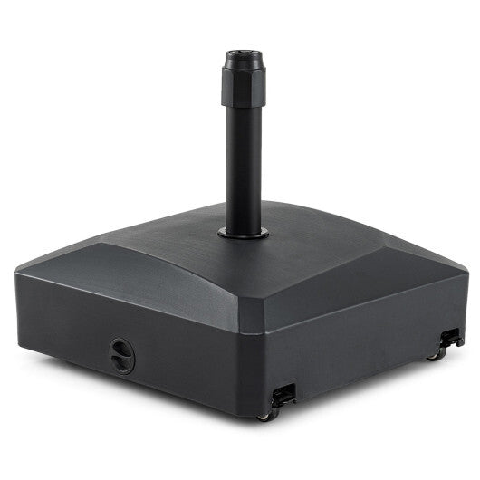 176 LBS Fillable Mobile Umbrella Base with 4 Wheels and 2 Locks-Black LuxuryLifeWay Online Store