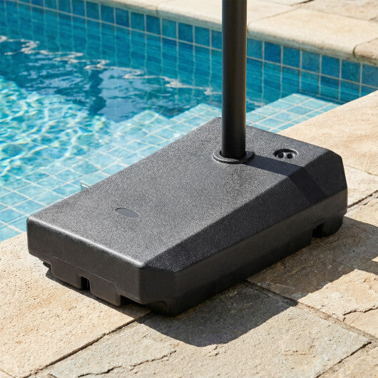 165 LBS  Cantilever Umbrella Base with Wheels and Cross Base LuxuryLifeWay Online Store