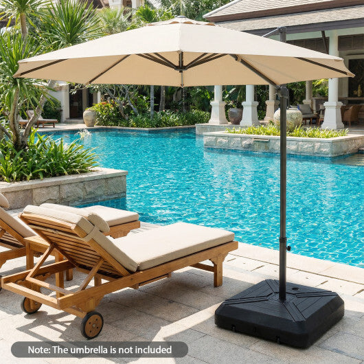 Cantilever Offset Umbrella Base with Wheels for Backyard Poolside LuxuryLifeWay Online Store