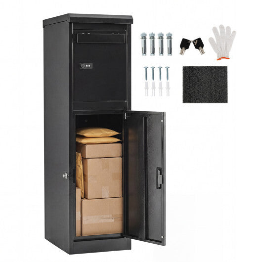 Package Delivery Box for Outside with Lockable Doors Coded Lock-Black LuxuryLifeWay Online Store