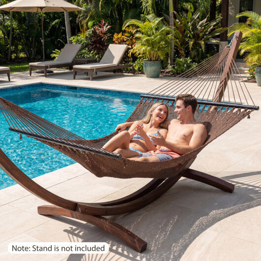 Caribbean Hammock with Spreader Bar for Patio Poolside-Khaki LuxuryLifeWay Online Store