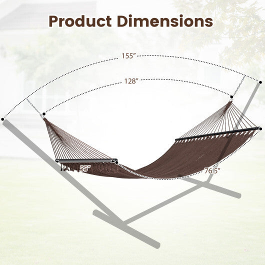 Caribbean Hammock with Spreader Bar for Patio Poolside-Khaki LuxuryLifeWay Online Store