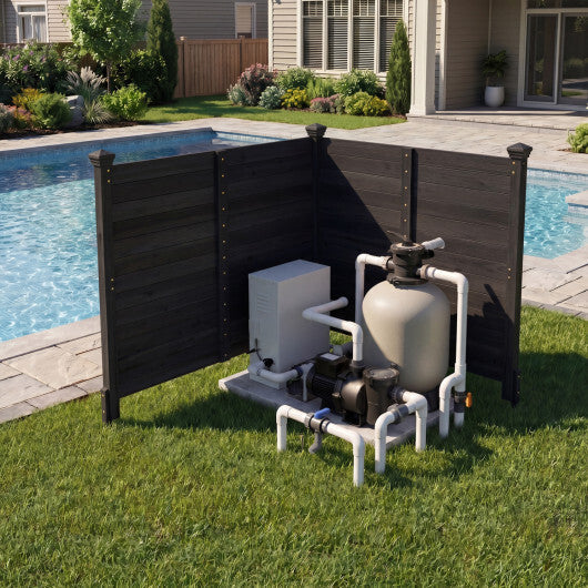 Outdoor Privacy Air Conditioner Fence for Outside and Backyard-Brown