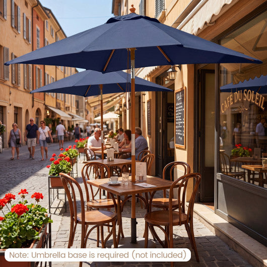 7 Feet Outdoor Rectangular Patio Umbrella with 3 Adjustable Heights-Beige LuxuryLifeWay Online Store
