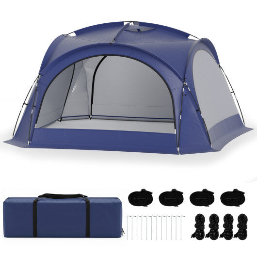 Beach Tent for 12-15 People Easy Setup Dome Canopy Tent with 4 Removable Zippered Sidewalls-Blue LuxuryLifeWay Online Store