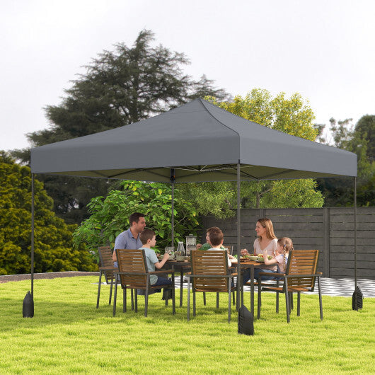 9.5 x 9.5 Feet Pop up Canopy Tent with Adjustable Heights-Green LuxuryLifeWay Online Store
