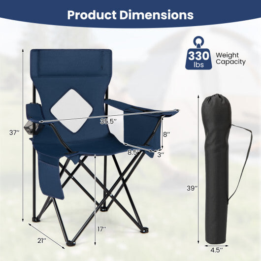 Folding Camping Chair with Mesh Fabric Backrest Solid Metal Frame and Carrying Bag-Green LuxuryLifeWay Online Store