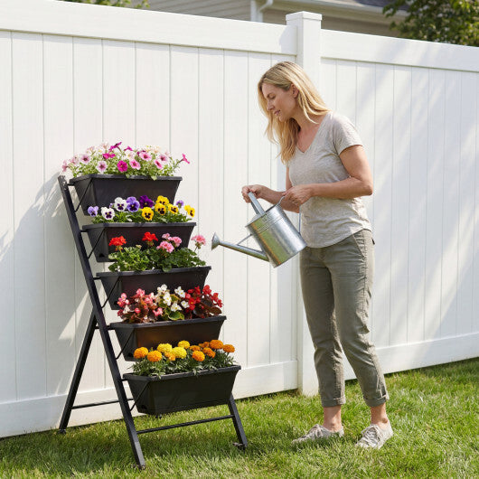 5-Tier Vertical Raised Garden Bed with Wheels for Backyard LuxuryLifeWay Online Store