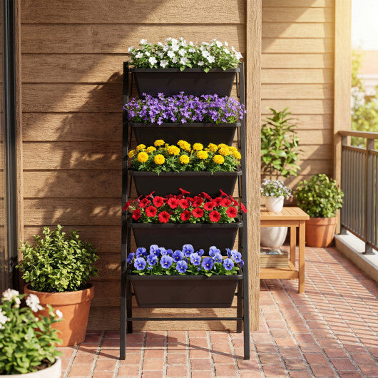 5-Tier Vertical Raised Garden Bed with Drainage Holes for Patio LuxuryLifeWay Online Store