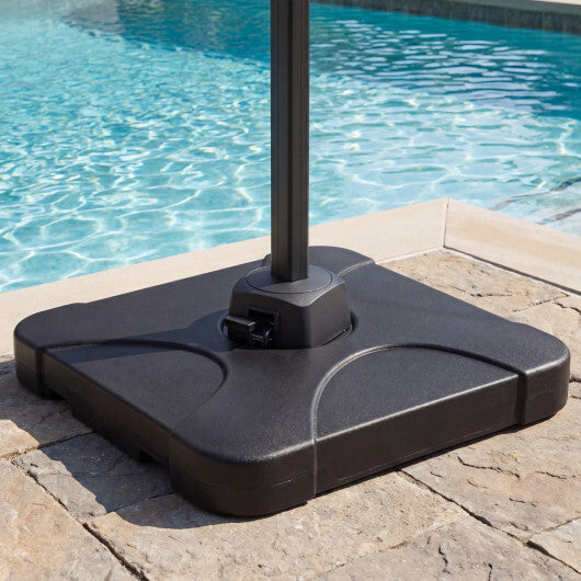 Cantilever Patio Umbrella Base 242 LBS Water and Sand Fillable Weighted Stand LuxuryLifeWay Online Store