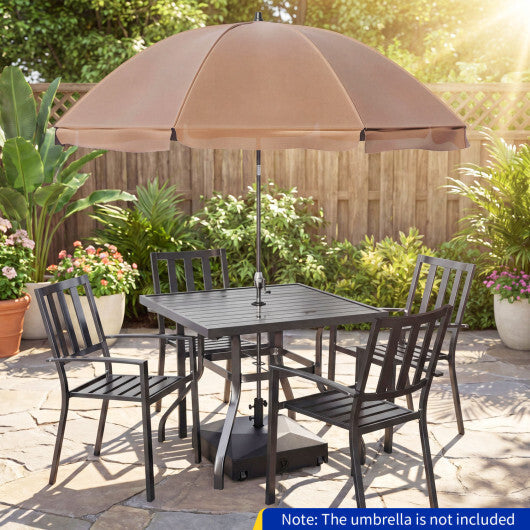 154lbs Mobile Fillable Patio Umbrella Base with 4 Wheels LuxuryLifeWay Online Store